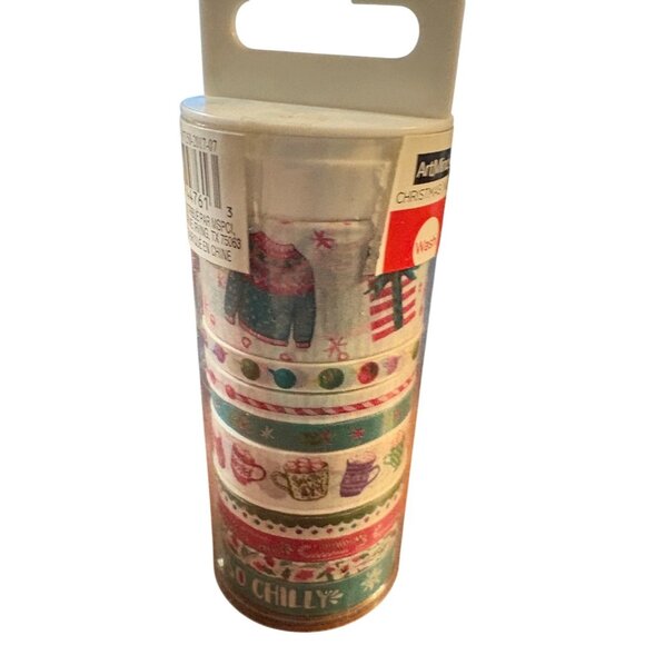Artminds Christmas Washi Tape 6 Rolls Holiday-Themed Designs Crafts Scrapbooking - Picture 10 of 10